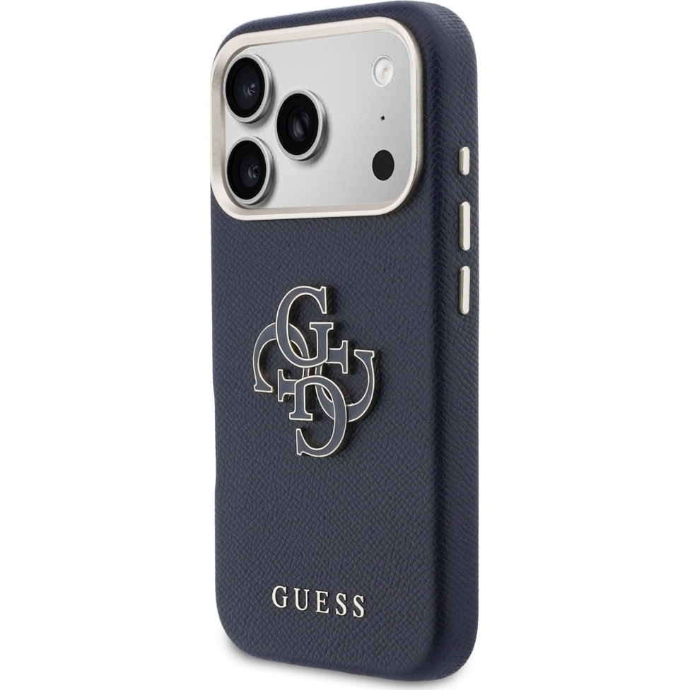 Etui Guess FW Resin Logo do iPhone 17 Pro Max, granatowe